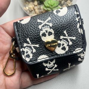 Betsey Johnson leather skull & crossbones tech case
